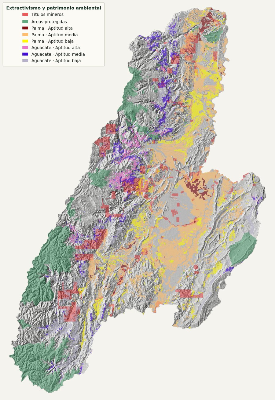 Mapa temático del departamento del Tolima